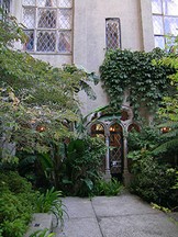 East courtyard looking towards an enclosed loggia