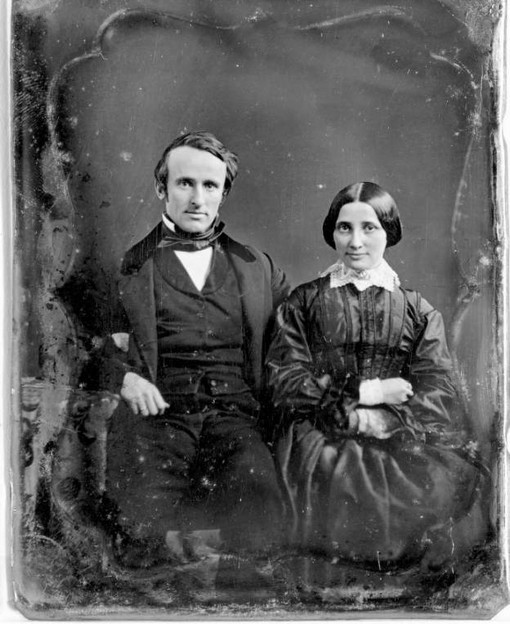 A daguerreotype of the Hayes on the occasion of their wedding. Married nine years before the Civil War, the couple would have five of their eight children before the war ended in 1865.