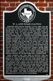 William L. and Susan Clayton historical marker 