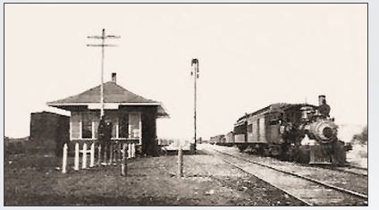 A picture of the station circa 1900
