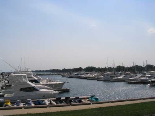 The lakefront today, presumably where the stadium once stood.