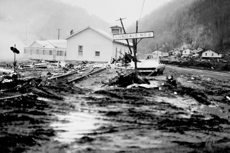 Buffalo Creek during the flood.