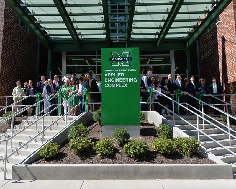 Ribbon-cutting ceremony for the opening of the new Weisberg Family Applied Engineering Complex