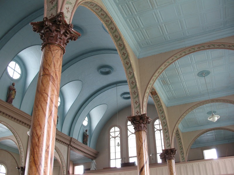 View of the vaulted ceilings