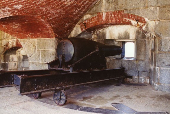 One of the many large canons at the fort