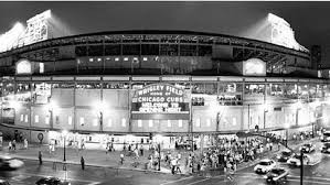 View outside of Wrigley Field before the first night game on August 8, 1988.