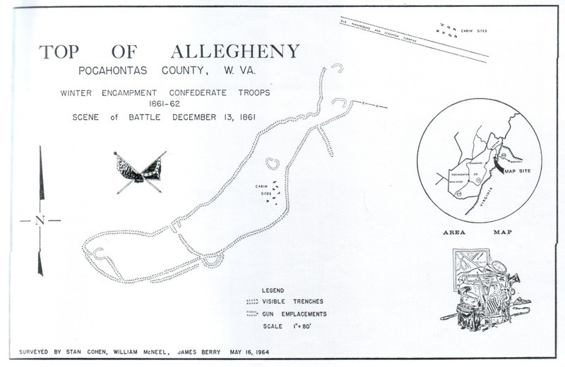 Map of the Confederate camp and battlefield.