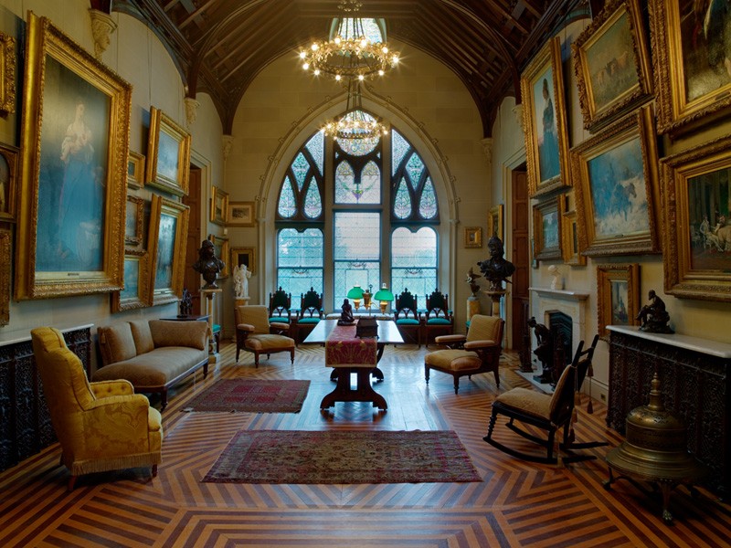The inside of one of the rooms in the Lyndhurst mansion