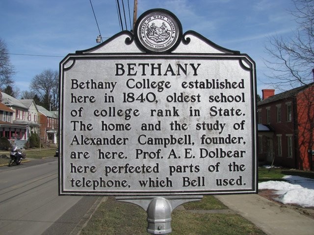 A double sided historical marker in town. It was erected in 1995.
