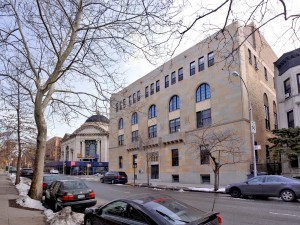 View of Temple House and CBE from west side of Eighth Avenue. 

Taken from http://adparchitects.com/prtfolio/congregation-beth-elohim/. Accessed on 10/28/2015