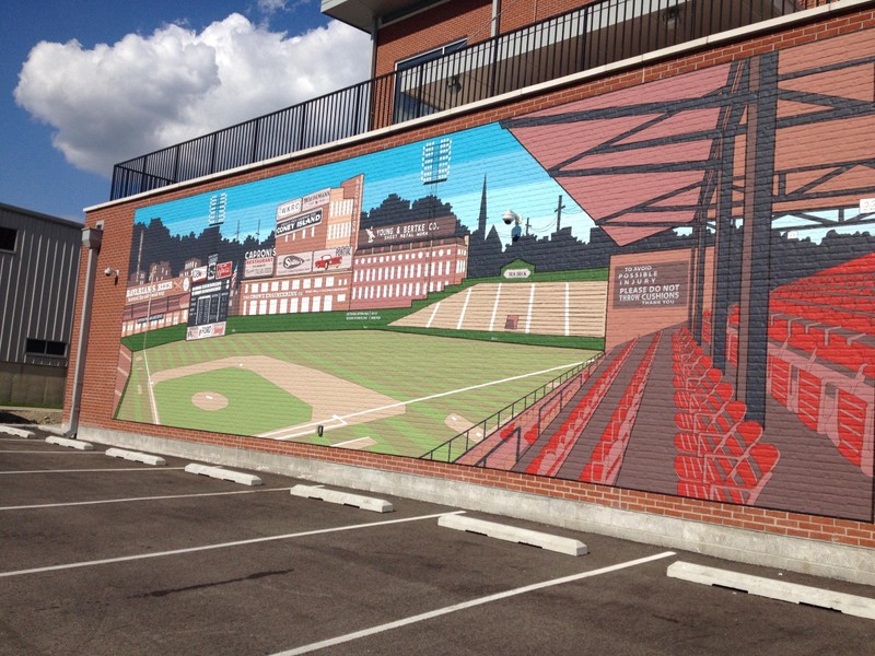 City Gospel Mission is located where Crosley Field once stood and in 2016 the Mission created this mural on the side of their building to honor the former ballpark.
