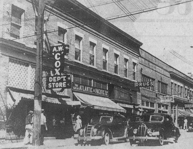 Downtown Main Street where the movie house used to be.