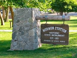 Entrance sign to Mormon Station