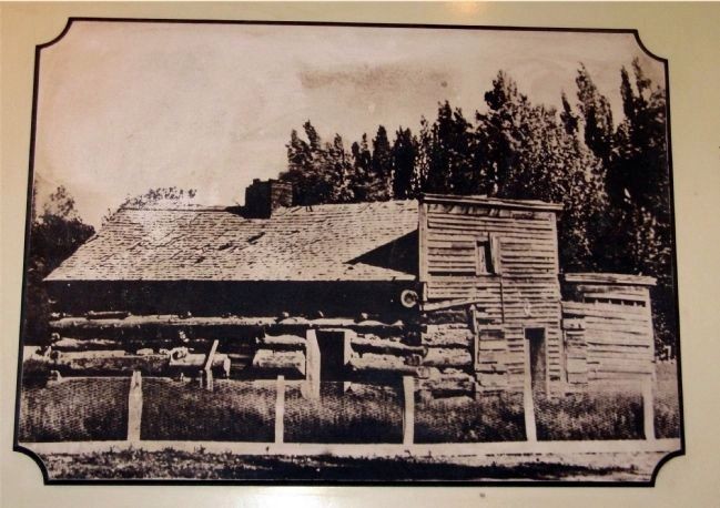 One of the earliest photo of the original Mormon Station, 1850s