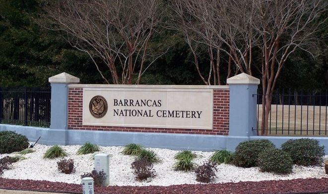 Entrance of Barrancas National Cemetery.