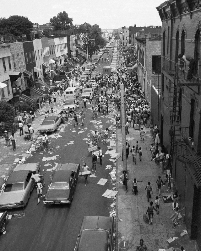 A street in Bedfort-Stuyvesant after the Blackout