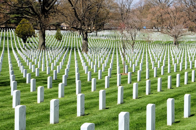 A section of the graves