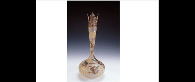 Vase, Guba, Mt. Washington Glass Company, New Bedford, Massachusetts, United States, 1890s.