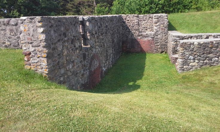 Some of the rebuilt walls at the fort