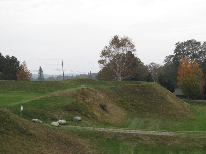 The fort was made of earthen walls, roughly 200 feet on each side
