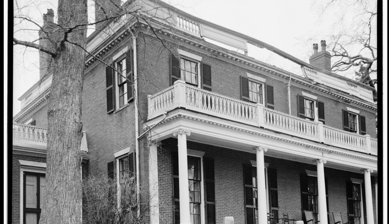 The facade of the house in 1939. The structure has been immaculately preserved since its construction in 1827--the only significant alteration was the addition of modern heating in the 1950s.