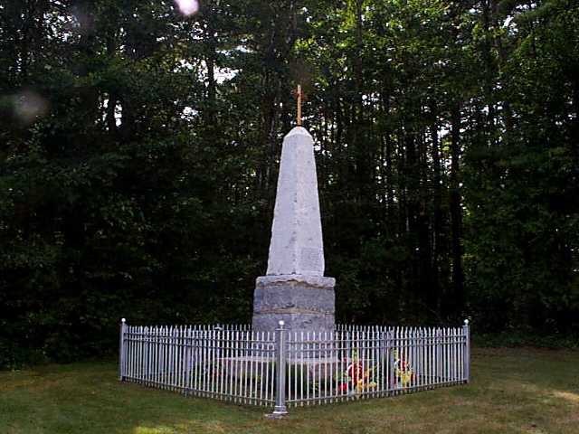 This Sebastian Rale monument was erected in 1833.