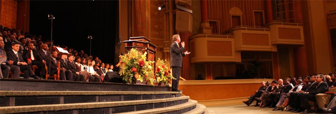 The Brooklyn Tabernacle is located at 17 Smith Street in the heart of Brooklyn, New York. The church has 10,000 members and a Grammy Award-winning choir.