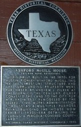 Historical marker for the home