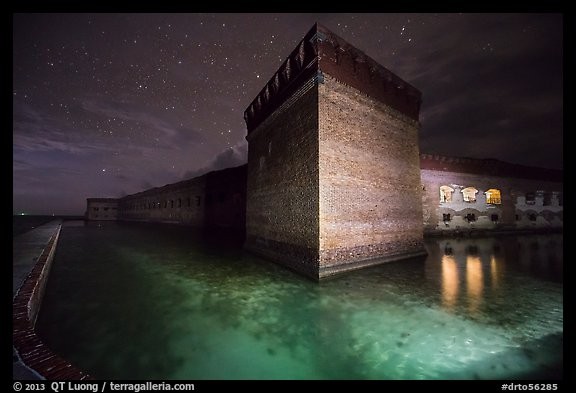 Fort Jefferson at night