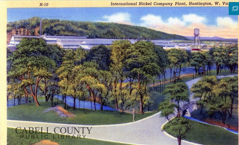 Postcard showing the nickel plant