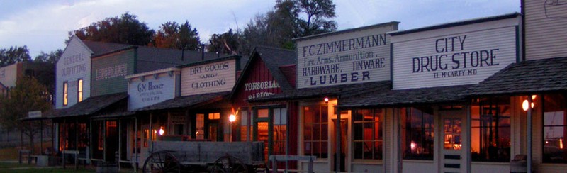 The Boot Hill Museum complex includes a recreation of an Old West town, as well as museum exhibits and spaces for activities and special events. 