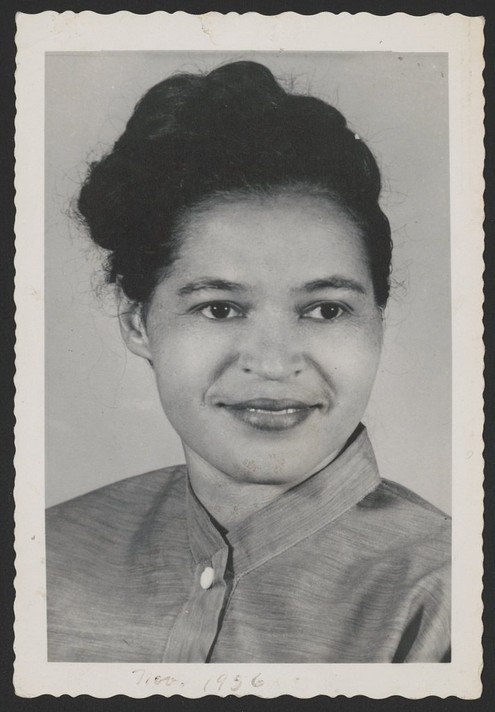 Rosa Parks, pictured in 1956, continued civil rights activism until her death in 2005, campaigning for politicians, participating in marches, advocating for housing equality, and establishing education programs. Courtesy of the Library of Congress.