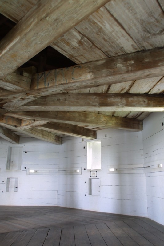 View inside the blockhouse