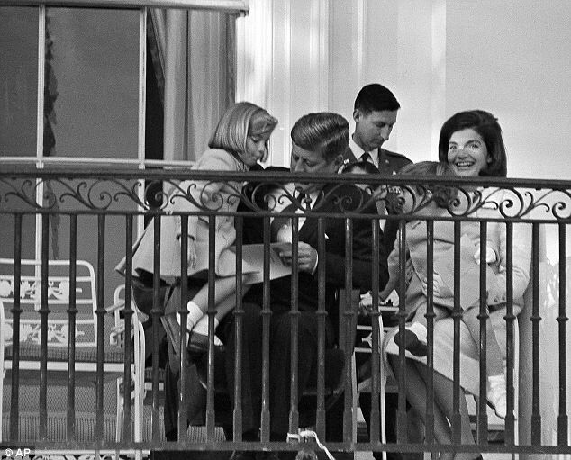 John, Jr. and Caroline with their parents in early November