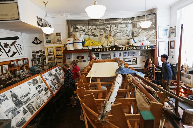 Interior view of a museum gallery