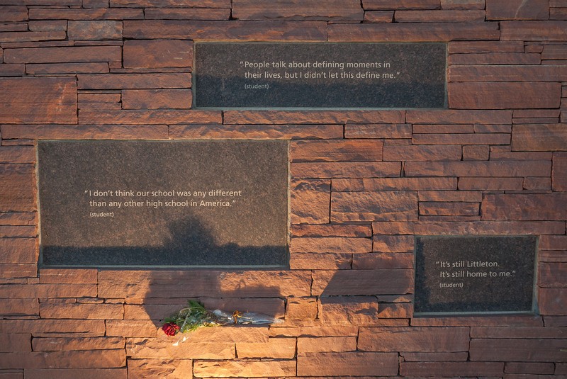 Located on the Wall of Healing, a visitor can read quotes which were given by students in regards to the massacre.