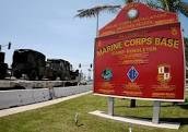 A welcome sign leading into Camp Pendleton