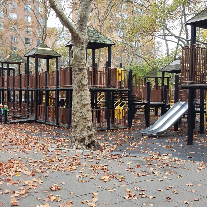 One of the playgrounds in the park.