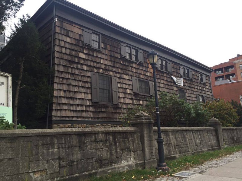 A view of the old, warm Quaker Meeting House