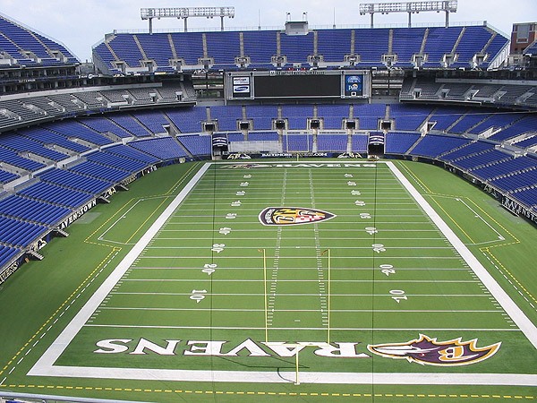 The Baltimore Ravens won the Super Bowl in 2000 and 2012.