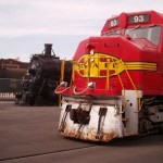 Two of the locomotives at the museum.