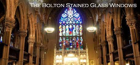 The church is famous for its stained glass windows that total seven thousand square feet of painted glass.