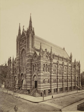 The church was completed in 1848. This undated photograph of the church was taken in the mid-20th century.
