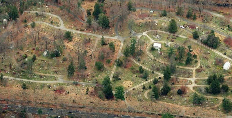 Aerial view of Sleepy Hollow Cemetery 