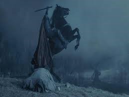 The headless horseman as depicted in the movie Sleepy Hollow. 