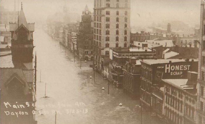 Main Street during the flood