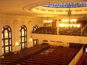 Ocean Parkway Jewish Center holds traditional orthodox services in its sanctuary each Saturday morning 