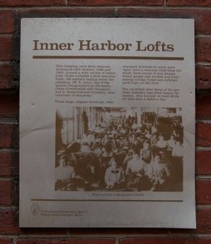 Inner Harbor Lofts historical marker 