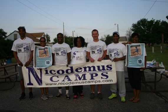 Photo advertising youth camps in Nicodemus, Kansas (taken at the 2016 Homecoming)