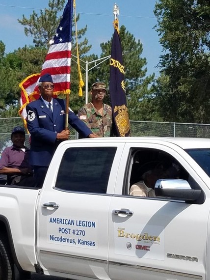 The American Legion passing through the 2017 Nicodemus Homecoming Parade. 